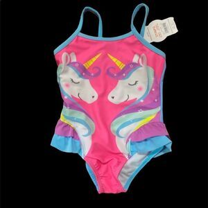 NEW WITH TAGS Wonder Nation Baby and Toddler Girl One-Piece Swimsuit, Sizes 2t,